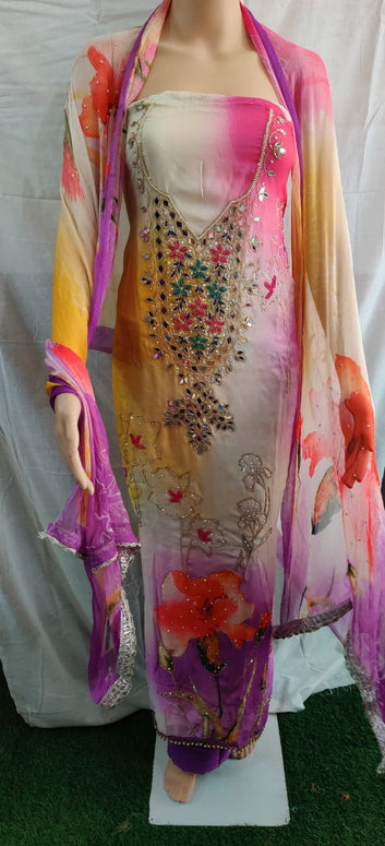 Very nice flower duptta siffon duptta