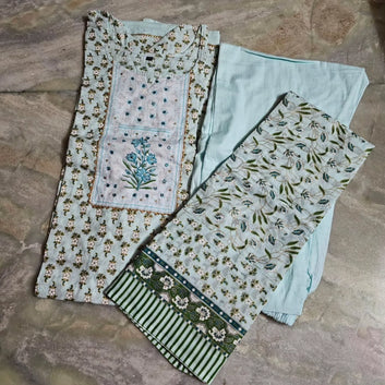 Cemric cotton kurti pant with dupatta