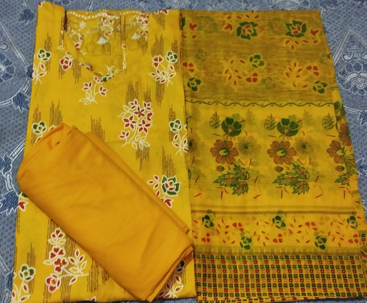 Embraided Cemric kurti pant with dupatta
