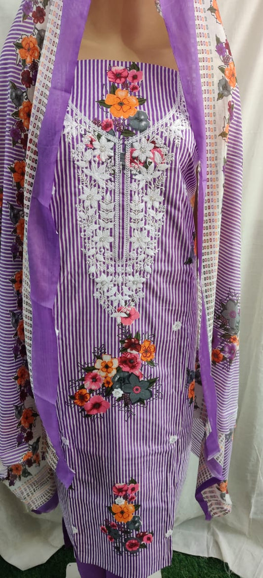 Heavy nack embroidery design verry nice cemric cotton duit