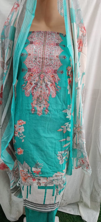 Heavy nack embroidery design verry nice cemric cotton duit