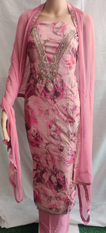 Heavy nack design siffon duptta flower print very nice febric