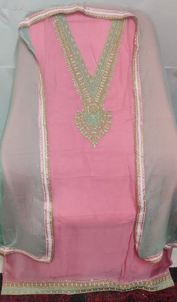 Heavy nack design very nice febric siffon febric siffon duptta with lace