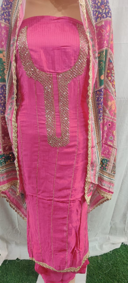 Heavy nack design fancy partywear suit