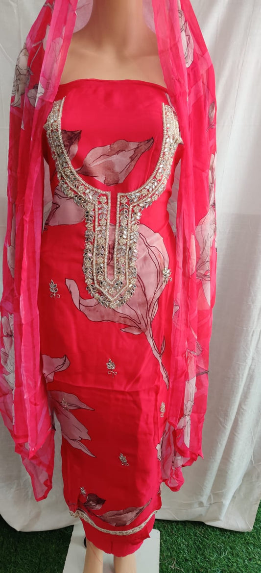 Heavy nack design fancy partywear suit