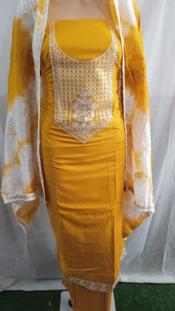 Nack embroidery design jaam cotton febric