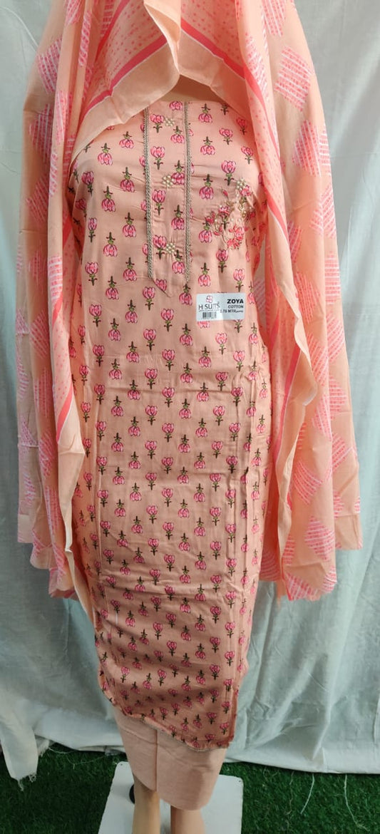 Cemric cotton unstitched suit