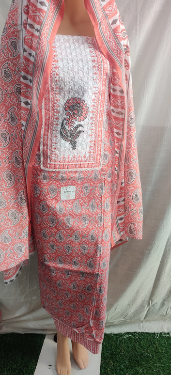 Patch work cemric cotton suit