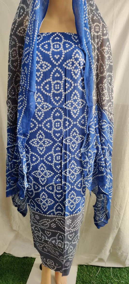 Bandhni cotton suit