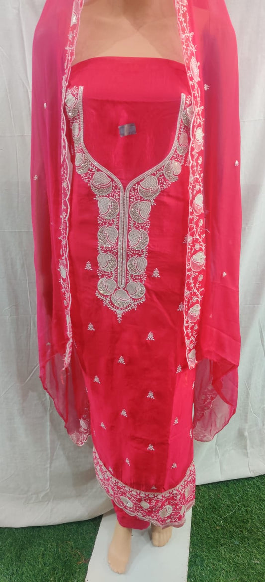 Heavy  nack embroidery party wear suit
