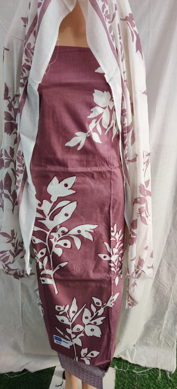 Mirror cemric cotton unstitched suit