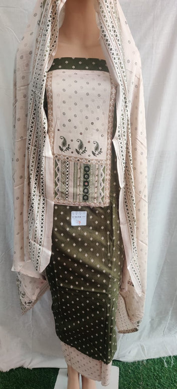 Heavy jaam reyon unstitched suit