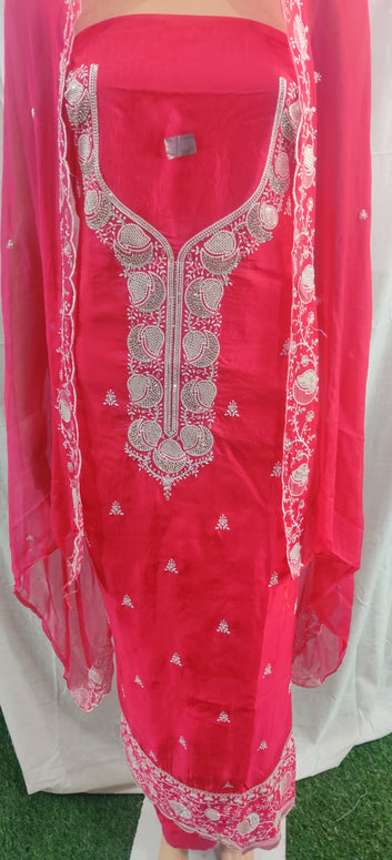 Heavy  nack embroidery party wear suit