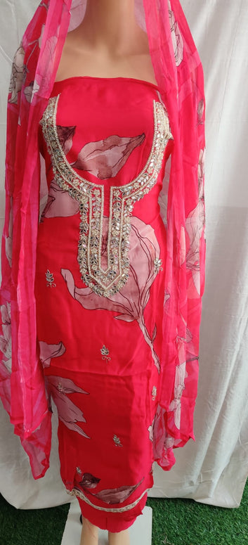 Heavy nack design fancy partywear suit